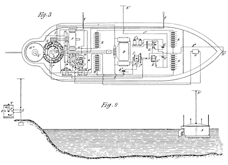 The world's first wireless guided weapon patented by Nikola Tesla in 1897.