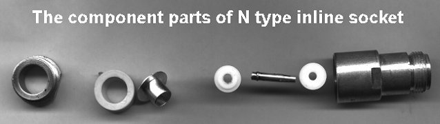 Componant parts of N type socket